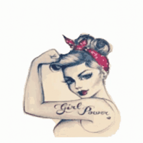 Tattoo Girl Power GIF