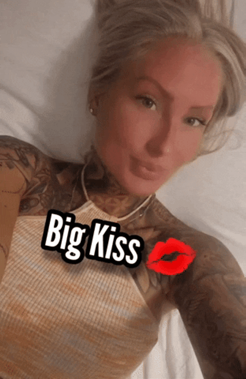 Tattoo Woman Big Kiss GIF