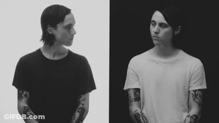Tattooed Man In White Shirt GIF