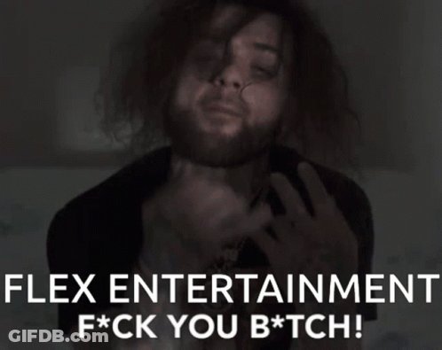 Tattooed Man Says Flex Entertainment Fuck You Bitch GIF