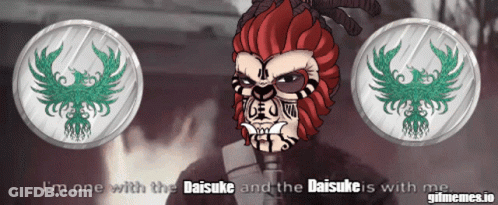 Tattooed Man Says I'm One With The Daisuke GIF