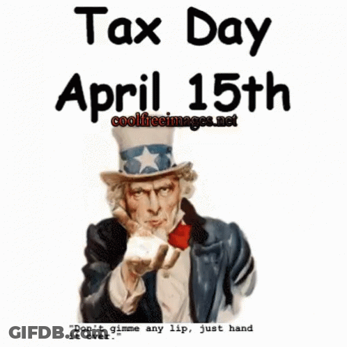 Tax Day April 15 Uncle Sam Poster GIF