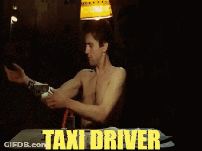 Taxi Driver Travis Bickle Different Scenes GIF