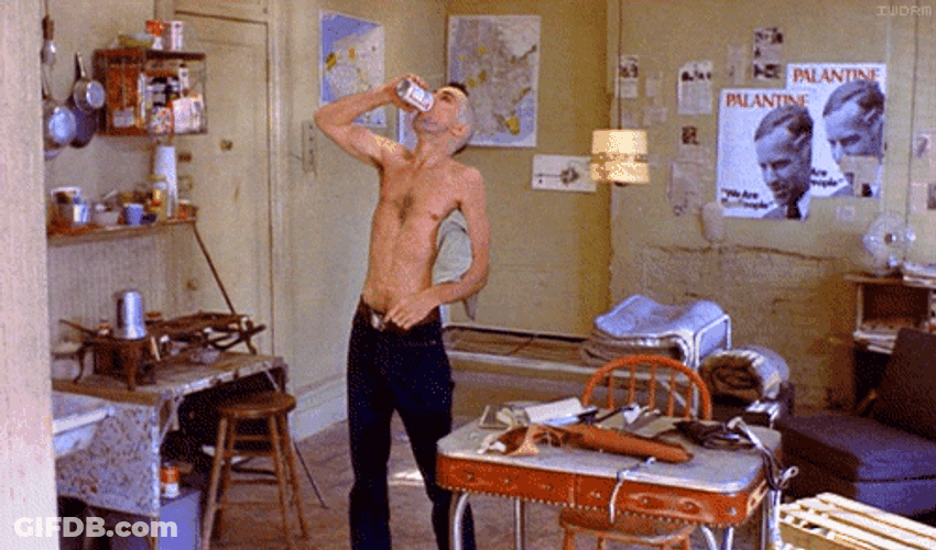 Taxi Driver Travis Bickle Drinking GIF