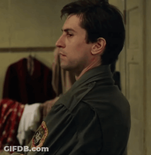 Taxi Driver Travis Bickle Facing Forward GIF