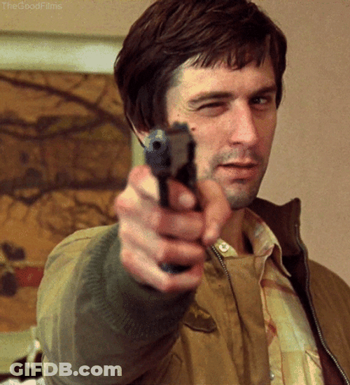 Taxi Driver Travis Bickle Gun Trigger Pull GIF