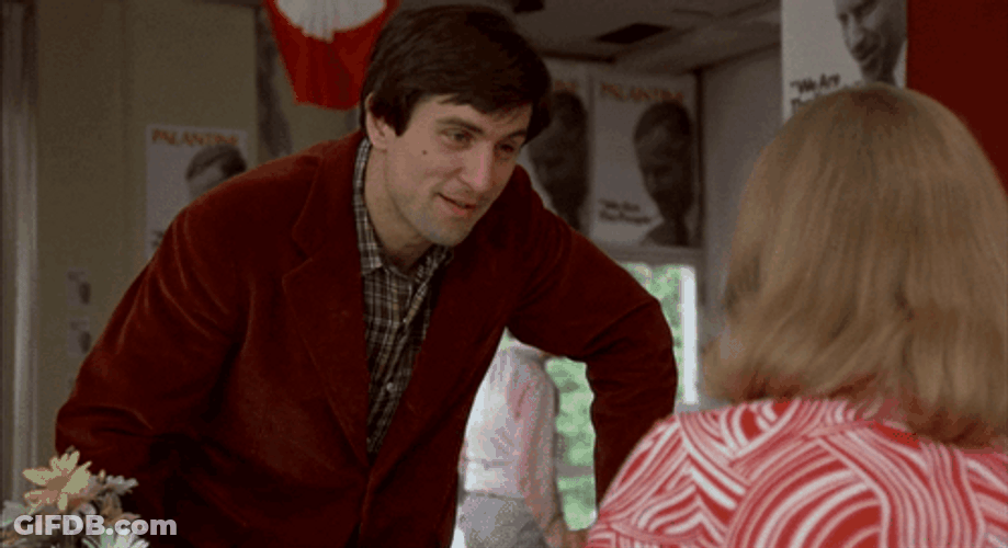 Taxi Driver Travis Bickle Staring At Betsy GIF
