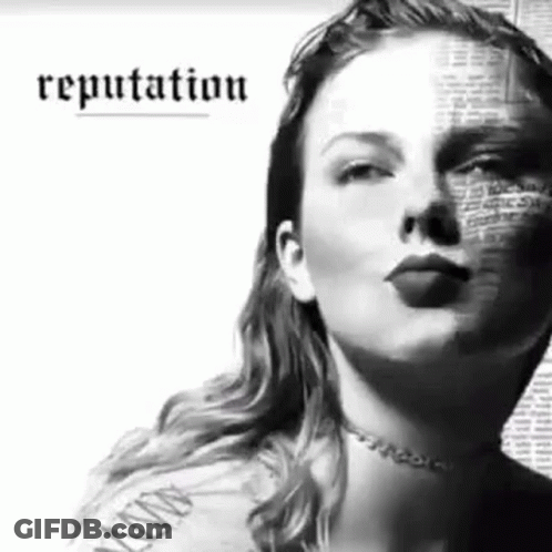 Taylor Swift Black And White Photo With Newspaper Shadow GIF