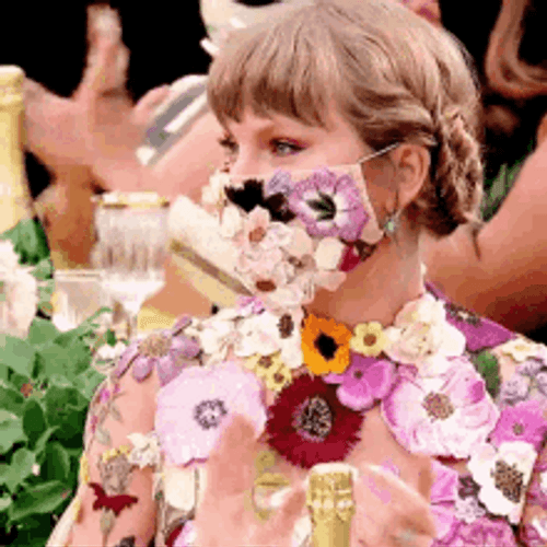 Taylor Swift Clap Floral Dress Grammys GIF