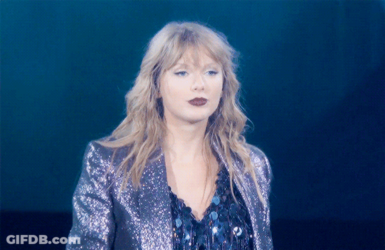 Taylor Swift Concert Elbow Shrug GIF