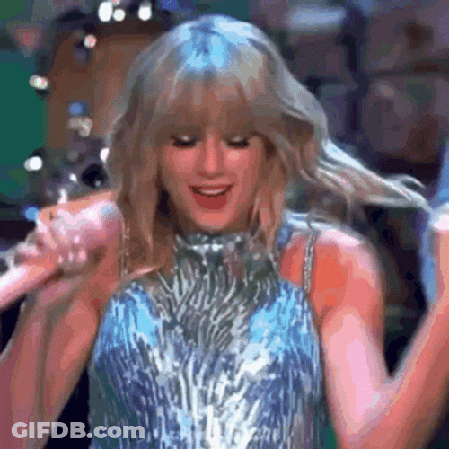 Taylor Swift Dancing And Looking At Side GIF