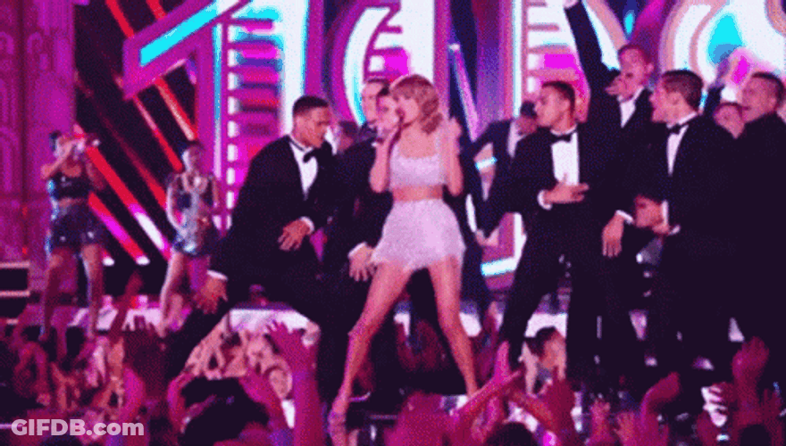 Taylor Swift Dancing Around Boys GIF