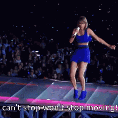 Taylor Swift Dancing Can't Stop Moving GIF