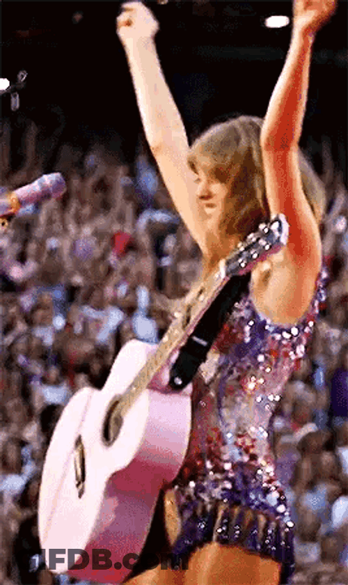 Taylor Swift Dancing Raising Both Hands GIF