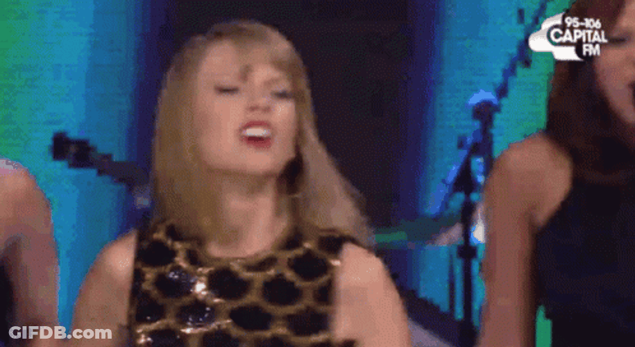 Taylor Swift Energetic Raising Hand GIF