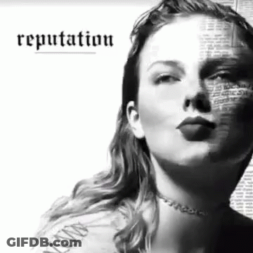 Taylor Swift Face With Newspaper Shadow GIF
