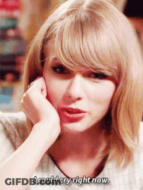 Taylor Swift I Could Cry Right Now Meme GIF