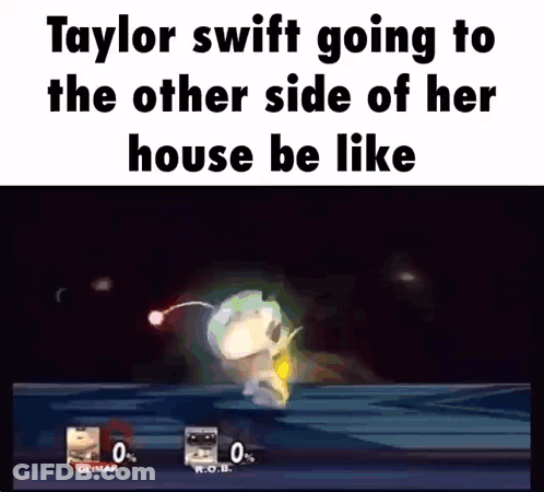 Taylor Swift Is Going To The Other Side Of Her House Be Like In A Video Game . GIF