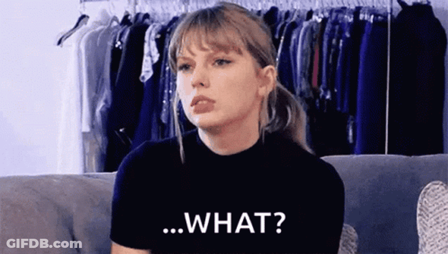 Taylor Swift Is So Confused GIF