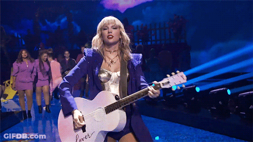 Taylor Swift Miss Americana Strumming Guitar GIF