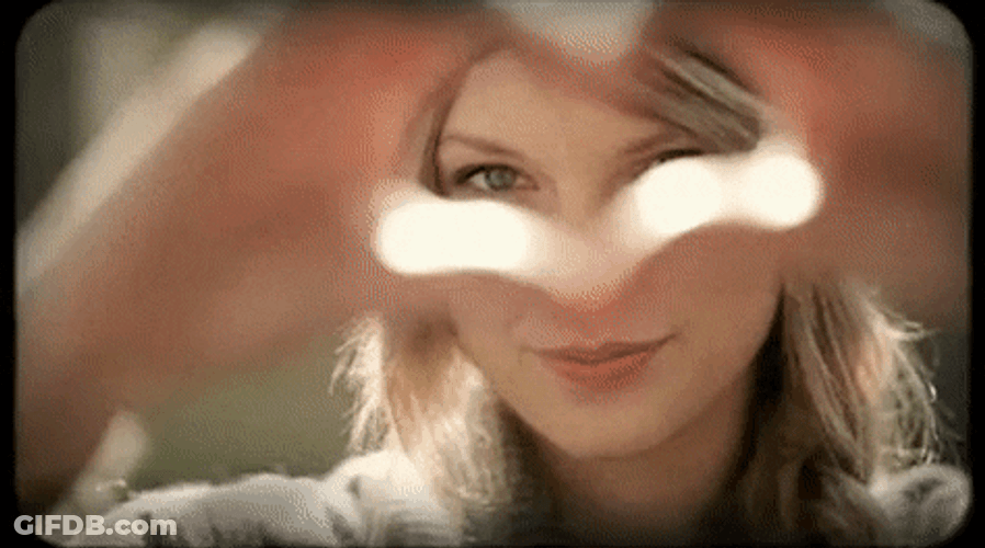 Taylor Swift Point And Heart Hand Sign GIF