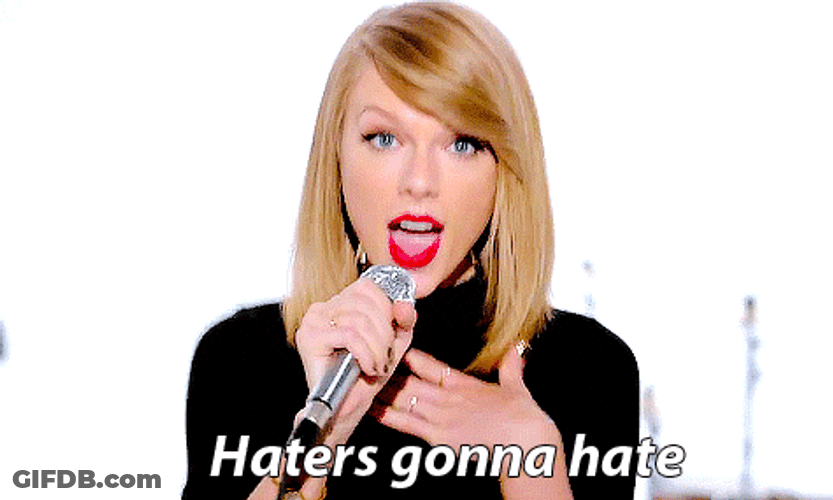 Taylor Swift Singing Haters Gonna Hate GIF
