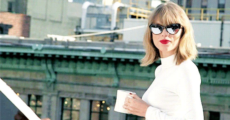 Taylor Swift Smiling With Sunglasses GIF