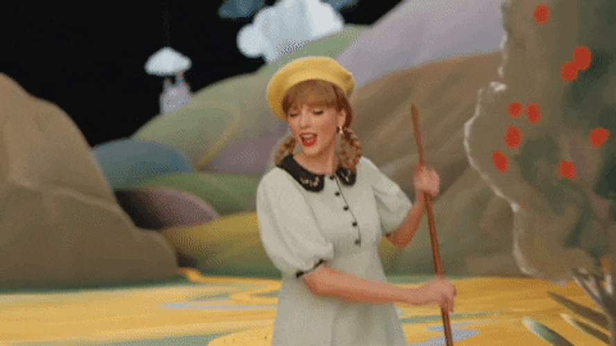 Taylor Swift Sweeping GIF