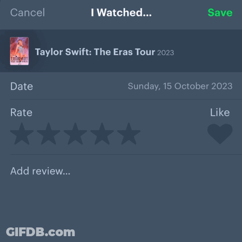 Taylor Swift The Era Tour 2023 Screenshot GIF
