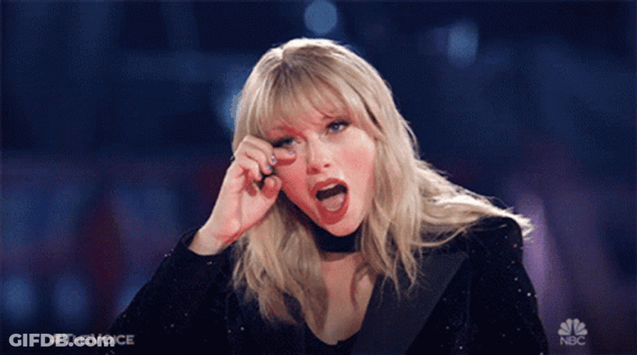 Taylor Swift Wiping Tears Happy Cry GIF