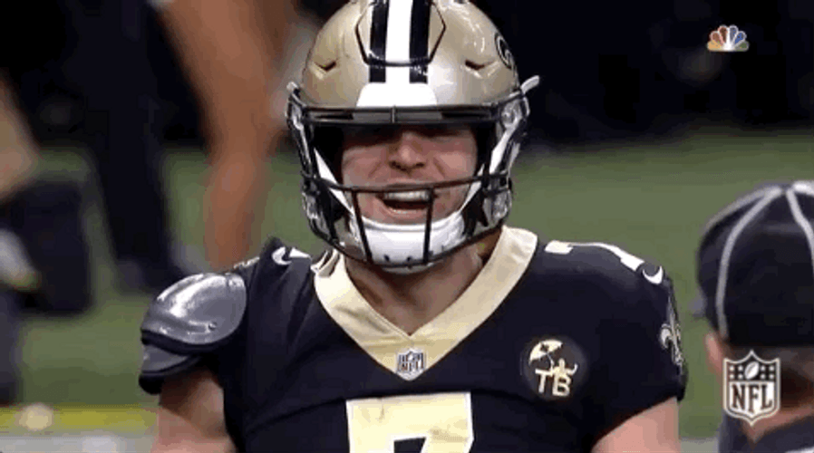 Taysom Hill Bumping Into His Opponent GIF