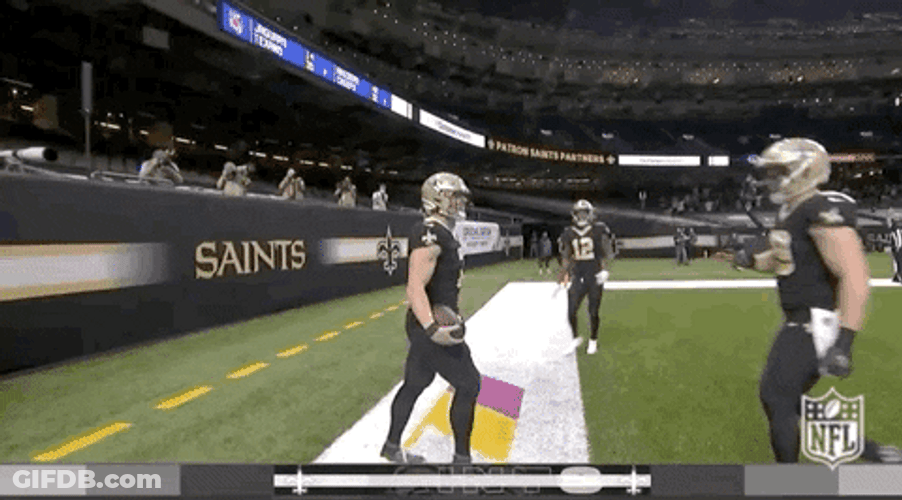 Taysom Hill Chest Bump With Josh Hill GIF