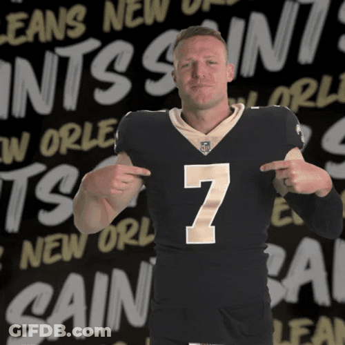 Taysom Hill Pointing At His Number GIF