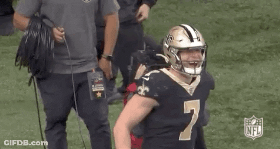 Taysom Hill Striking Muscle Pose GIF
