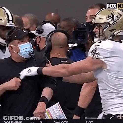 Taysom Hill With New Orleans Saints Coach GIF
