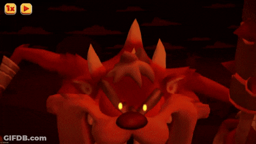 Tazmanian Devil's Fire Tornado GIF