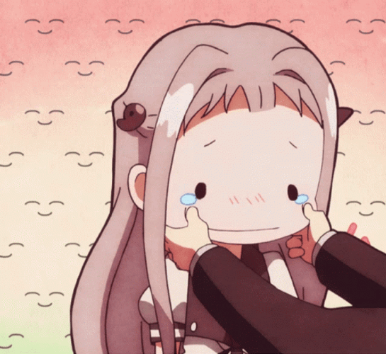 Tbhk Anime Nene Yashiro Crying Pinch Cheeks GIF