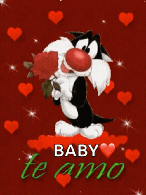 Te Amo Baby Sylvester Jr. Looney Tunes Valentines GIF