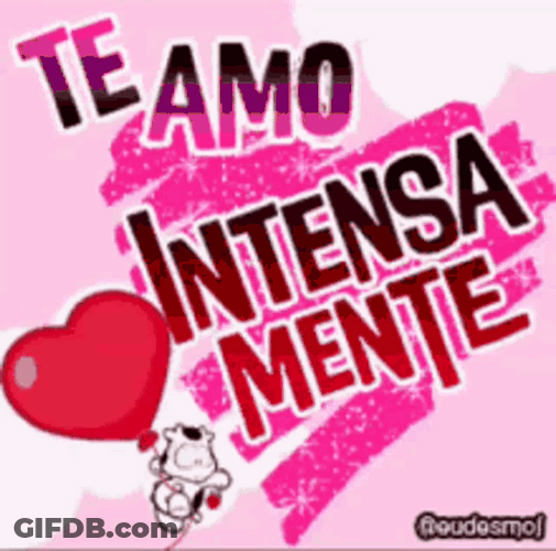 Te Amo Cow Balloon Heart Intense Love GIF