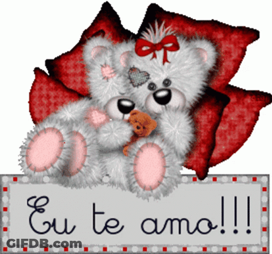 Te Amo Flashing Lights Couple Bears Hug GIF