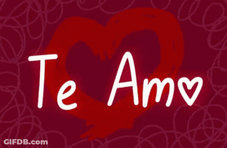 Te Amo Heart Doodle Highlight Animation GIF