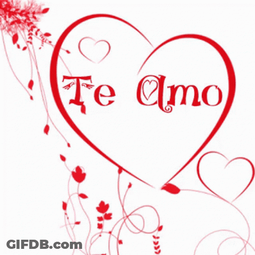 Te Amo Heart Flowers Design Art Animation GIF