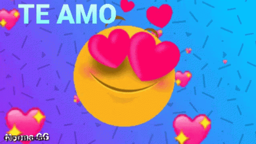 Te Amo In Love Heart Eyes Emoji GIF