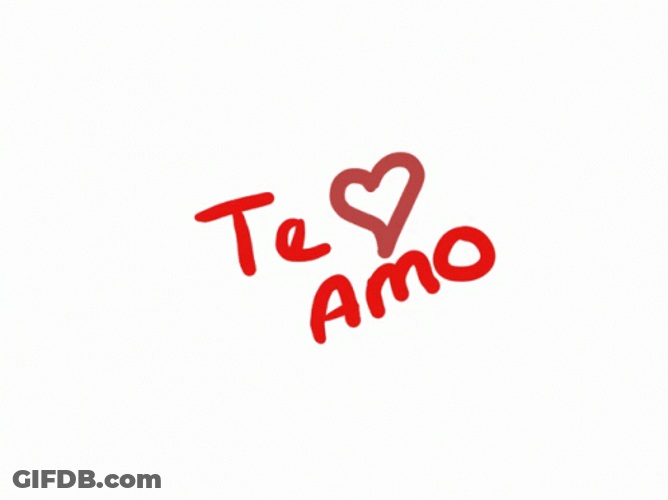 Te Amo Moving Letters Animated Text Heart GIF