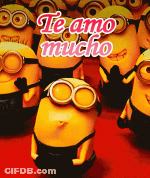 Te Amo Mucho Love Kiss Minions GIF