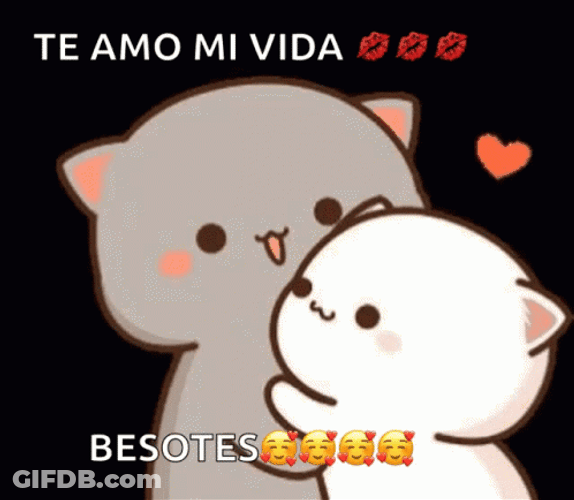 Te Amo Peach Goma Cats Sweet Kiss GIF