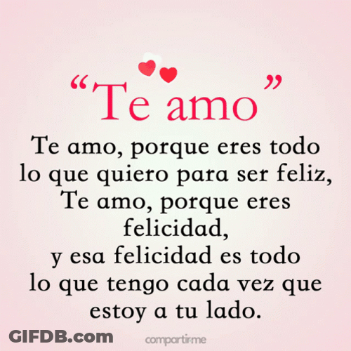 Te Amo Romantic Love Letter Card GIF