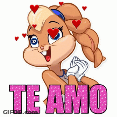 Te Amo Sparkle Lola Bunny In Love Hearts GIF