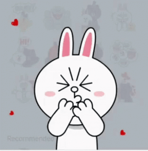Te Quiero Bunny Blowing Heart GIF