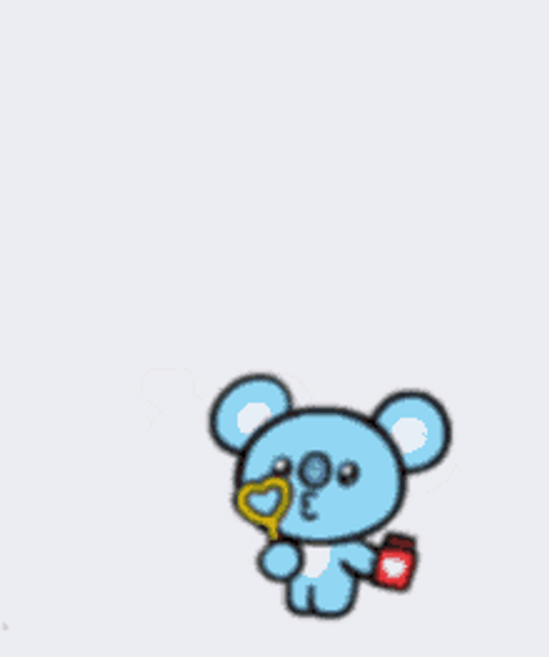 Te Quiero Koala Bear Bubble Hearts GIF